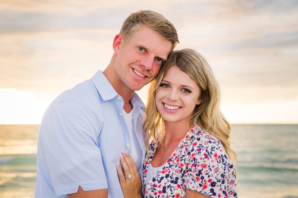 Clearwater Beach Photographer Engagement pictures blond smiles